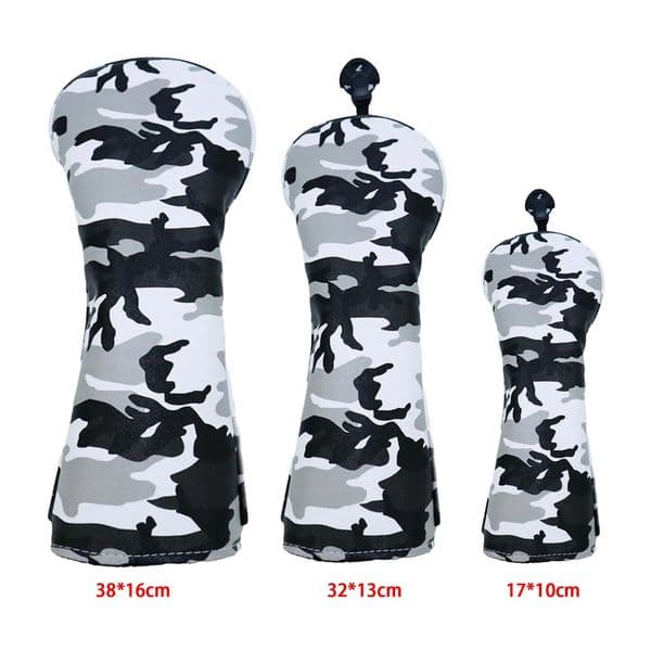 Durable Camo Golf Wood Head Cover Driver Fairway Headcover Sleeve Protector 251204