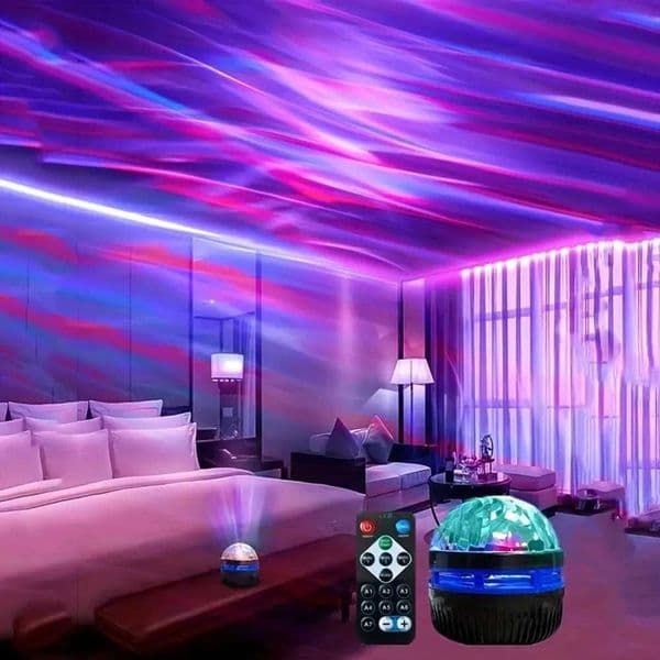 USB Galaxy Projector Aurora 5V Night Light 360 Rotating GB Colorful NightLights with Remote Control for Home Theater Room Deco X251205