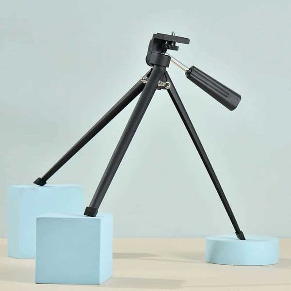 Full Metal Tripod 1/4 inch Standard Interface Portable Desktop Stand Handheld 360 Degree Rotation Astronomical Telescope M251205