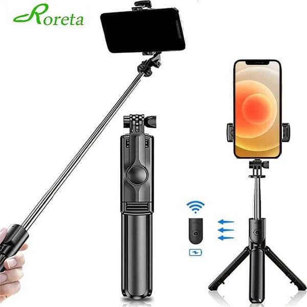 Roreta 2025 foldable Tripod for Smartphonephone Stand with shutterWireless Selfie Stick brackets with Phone Holder M251205
