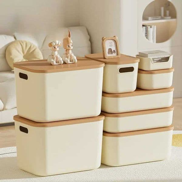 Toy Storage Box with Lid Thicke Snacks Organizing Box Household Large Clothing Pants Clothing Storage Boxes H251205