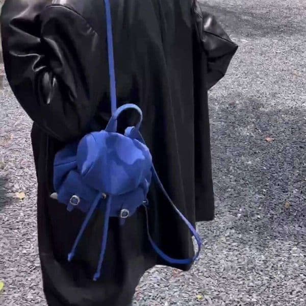 New Flip Cowhide Autumn Winter Korean Version Fashion And Leisure High-End Drawstring Mini Leather Backpack 251205