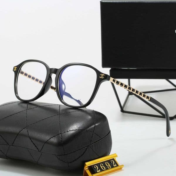 Fashion designer man and woman sunglasses CH2692 Style Popular Braided Chain Large Frame Glasses Slimming Black Magic Can Be Fitted with Prescription for WomenDKTB