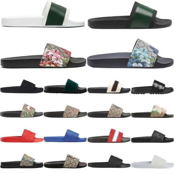 Designer Slippers Mens Womens Slides claquettes Rubber sandal Slipper Casual Shoe summer beach comfortable fashion slippers Flat Slide high quality 001