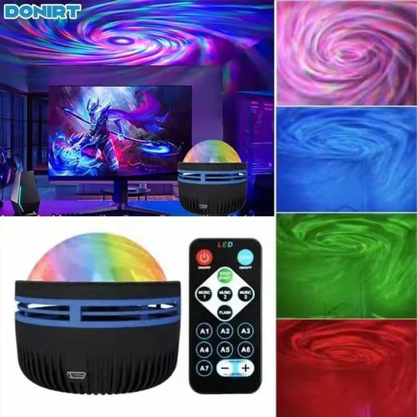 Starry Sky Projection Ambient Light with Remote Control Northern Light Star LED Water Ripple Projector Light USB Plug Starlight X251205