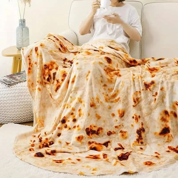1pc Pizza Pattern Flannel Blanket Nap Blanket Warm Cozy Soft Throw Blanket For Couch Bed Sofa 251204