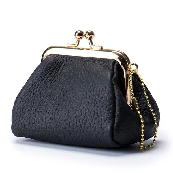 Genuine Leather Mini Vintage Coin Purses Kiss Lock n Change Purse Cute Coin Purse Coins Organizer Pouch for Women 251204