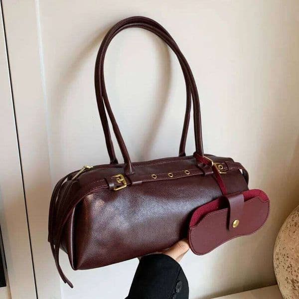 Buckle Decoration Fashion PU Shoulder Bag Solid Large Capacity All-Match Handbags Purse Hot Sale Bags For Women Bolsa Mujer