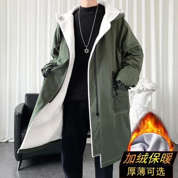 Winter Coat Men Hooded Thick High Quality Trench Coat Men fashion Windbreakers Casual Jackets Hip Hop Streetwear Coat S-3XL 251202