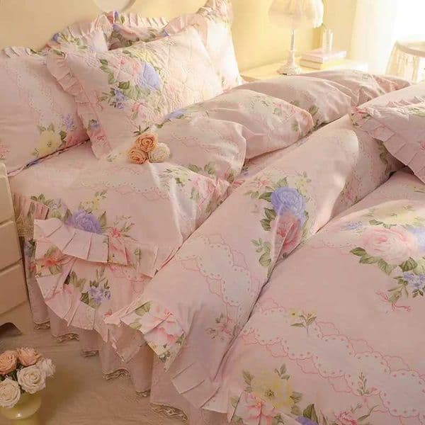 1pc e Cotton Duvet Cover Ruffles Quilt Cover Size Cforter Cover Skin-friendly Bedding funda nordica No lowcase H251206