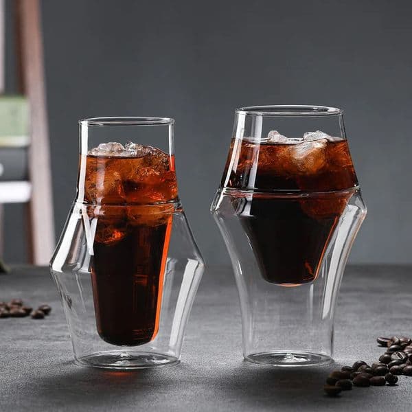 Creative Double-layer Glass Cup Espresso Coffee Cup Anti-scalding Milk Party y Wine Teacup Mug 120/250/335ml 251204BJ