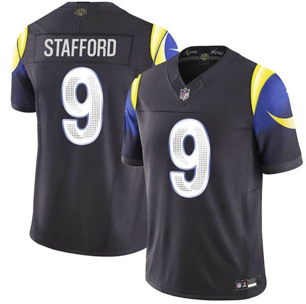 12 Nacua 9 Stafford 8 Verse 17 Adams 10 KUPP 99 DONALD Embroidered Rugby Jersey S-3XL