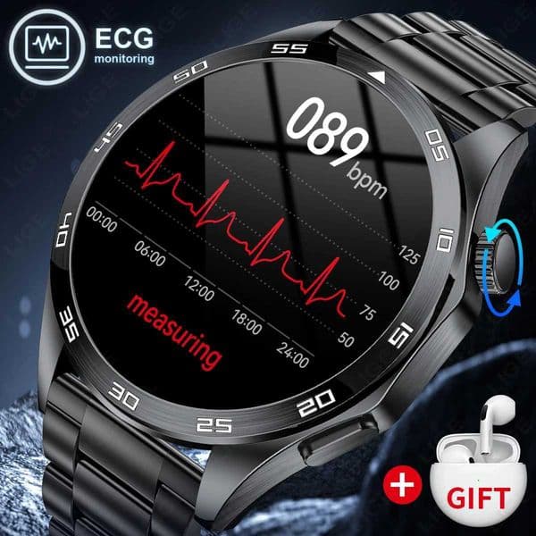LIGE Micro Physical Examination ECG Smart Watch Men Call Rate Blood Pressure Oxygen Health Smartwatch 2025 New Y251206