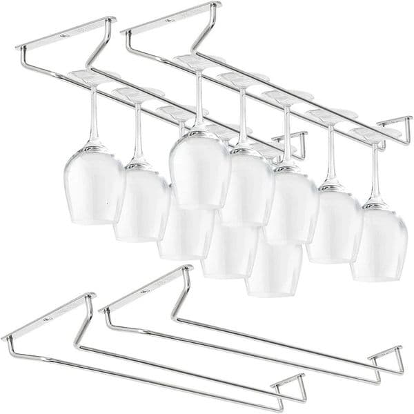Red Wine Glass Goblets Hanger Rack Upside Down Stemware Home Bar Pub Holder Stainless Steel Shelf Organizer Dish Rack 251202BJ