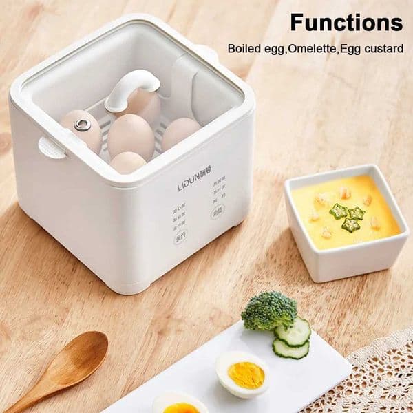 220V Home Breakfast Machine 300W Automatic Steamed Boil Breakfast Machine Electric Egg Boiler Egg Custard Steaming Cooker M251206