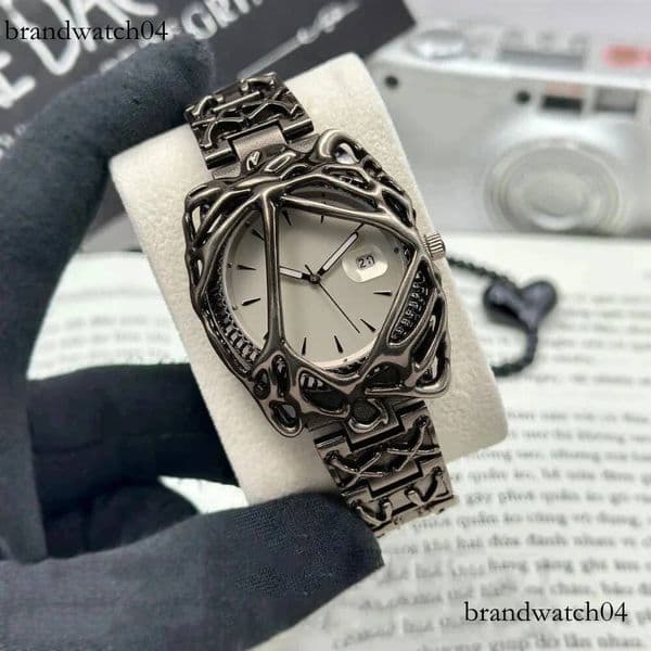 2025 Retro Black Strap Antique Alabaster Industrie Quartz Watch Men Y2K Demon Claw High Quality Unisex Unique Creative AAA Clock