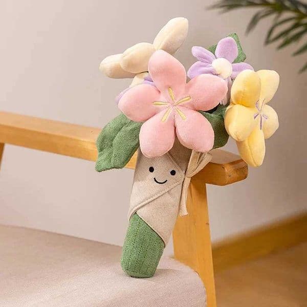2026 New Luxury Cartoon Fun Hand Held Tulip Plush Toy Bouquet Girls Graduation Day Gift Doll K251206518 Toy
