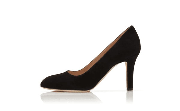 Fashion Ladies Sandals Pumps VERIN Black Suede Round Toe High Heels Italy Crafted Shallow Mouth Craftsmanship Designer Luxury Wedding Party Sandal Box EU 35-43