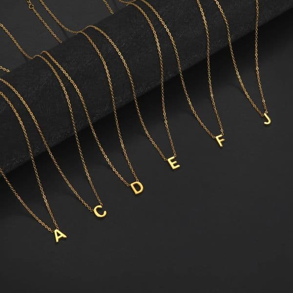 Cazador Minimalist Initial AZ Letter Necklace for Women Alphabet Stainless Steel Choker Chains Jewelry Birthday Gift Wholesale 251203