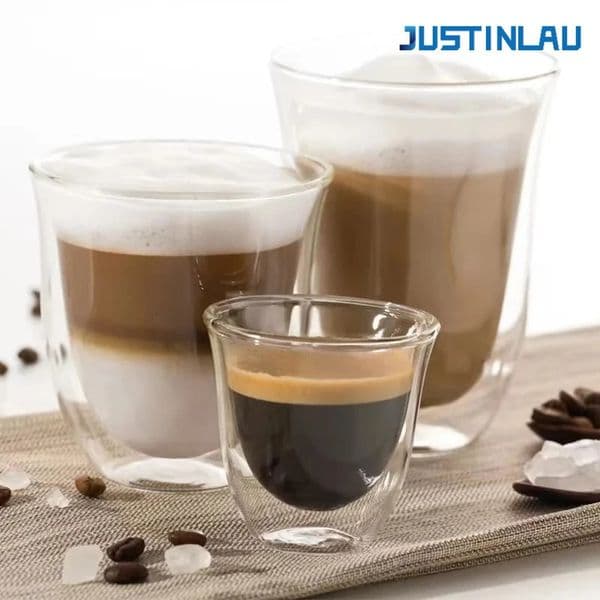 80/150/200ml Double-layer Glass Cup High Borosilicate Glass Heat Insulation Coffee Tea Cup Breakfast Milk Juice Beer Transparent 251204BJ