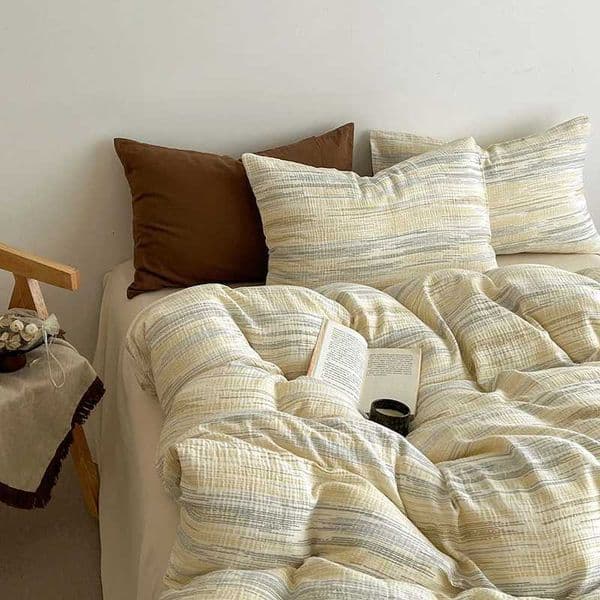 New Print Super Soft Bedding Set Simple Skin-friendly Breathable Duvet Cover Set with Bed Sheet Elegance Quilt Cover lowcase H251206