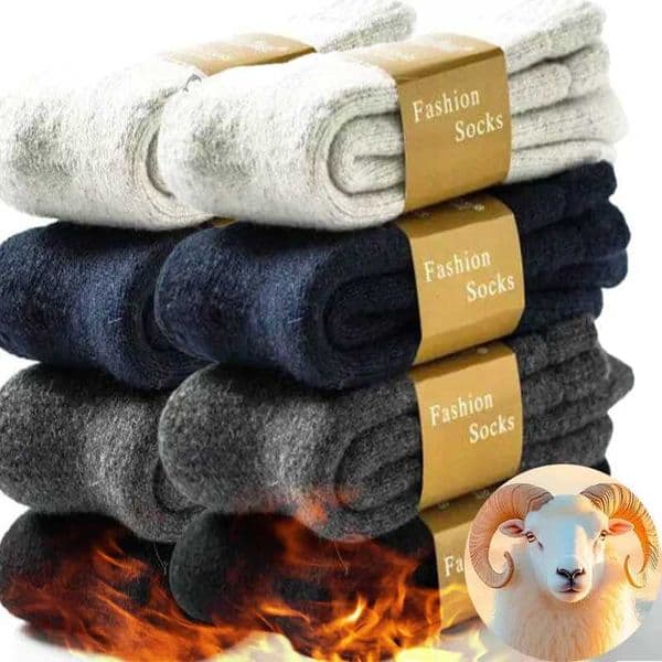 Super Thicken Merino Wool Socks Male Unisex Winter Warm Thermal Cashmere Socks Fleece Terry Loop Middle Tube Socks High QualityT251206