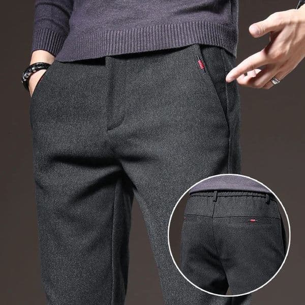Mens Straight Leg Long Daily Pants Casual Slim Fit N Trousers Stylish Male Suit Work Fashion Blue Gray 251129BANJIA