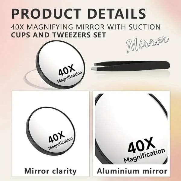 Luxury 50X Mini Portable Suction Cup maquillaje Handheld Cosmetic Clarity On-The-Go Beauty Precision Magnifying Mirror ljj