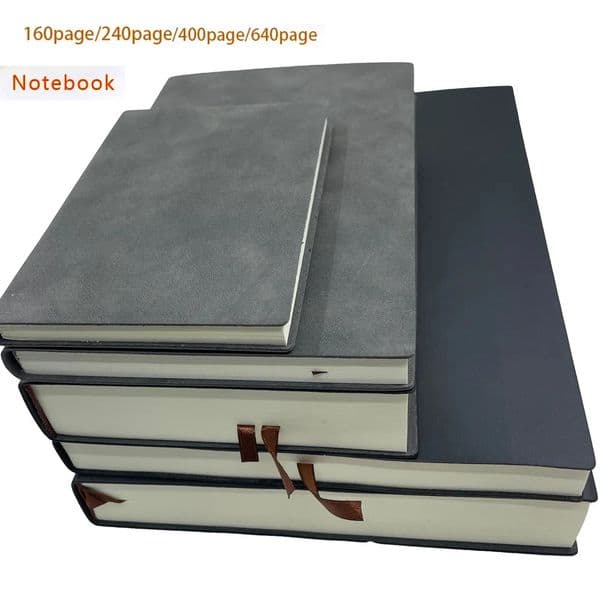 A6 A5 A4 Thick Lined Notebook160240400640 Pages Office Writing NotepadBusiness Diary for WorkSchool Student PU Journal 251129BANJIA