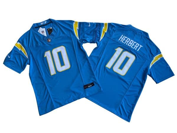 Custom embroidered rugby Men Women Youth jersey Justin Herbert Cameron Dicker Ladd McConkey Derwin James Jr. Khalil Mack