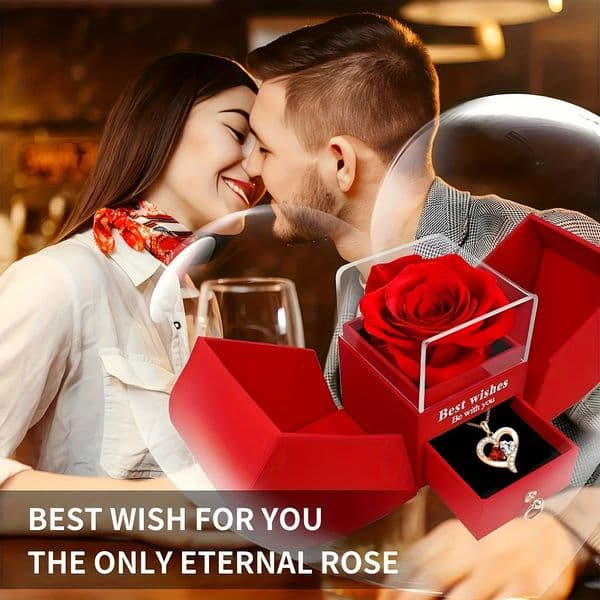 ValentineSDayRomanticDateGiftHigh-EndNecklaceSetwithRedRoseGiftBoxforWifeLoverGirlfriendElegant 251204