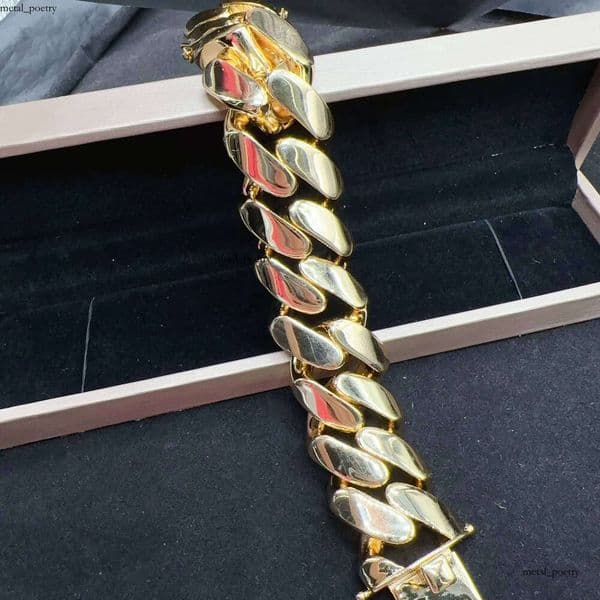 Premium Hip-Hop Jewelry 30mm Large Necklace Brass Men's Bracelet Miami Cuban Chain