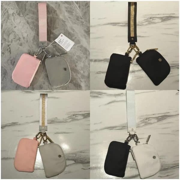 20 Colors Black Cold Yohain Bag Dual Pouch Mini Zip Around Wristlet Portable keychain Keychain Wallet Coin Purse Pocket Bag key bag mini bags
