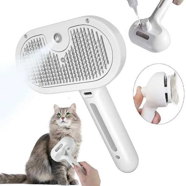 3-in-1 Dog Hair Brush Cat Hair Brush Electric Pet Cleaning Brush Steam Spray Brush Massage Hair Removal Comb anti-Tangle Brush M251208