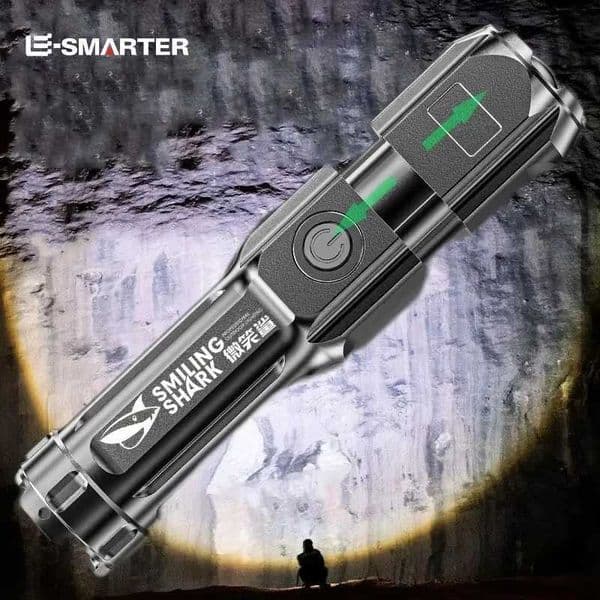 Super Bright Flashlight USB Rechargeable LED Long Range Tactical Torch Lamp Outdoor Waterproof Camping Fishing LanternT251208