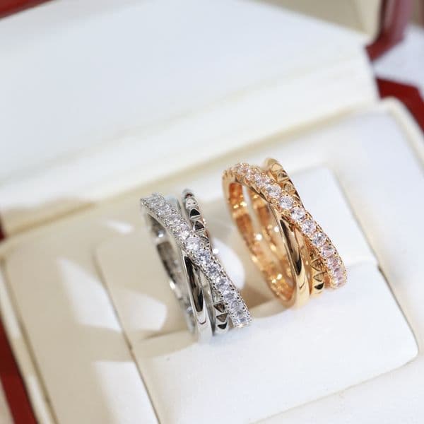 Band Rings designer ring luxury rings Couple Love Rings Valentines Day Gift Romantic Jewelry Double-Band Couple Rings for Men Women Anniversary Romantic very nice AA