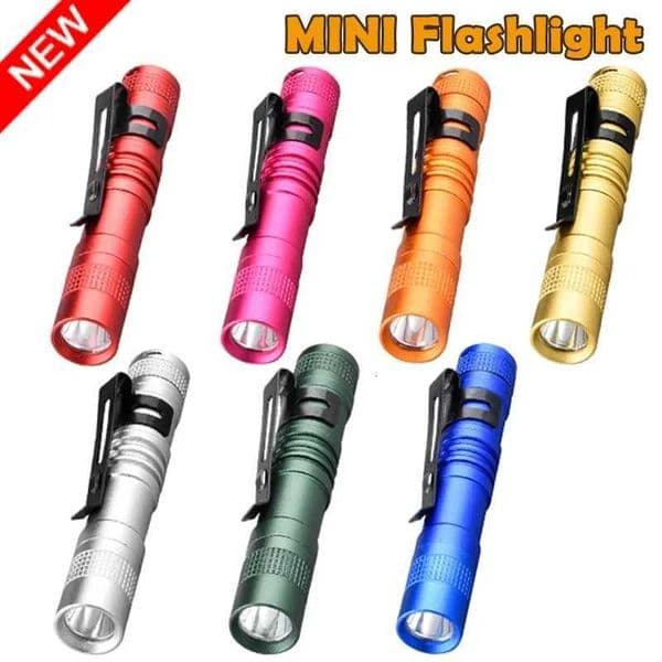 Mini Portable LED Pen Light Flashlight Powered By AAA Battery Torch With Pen Clip Outdoor Camping Emergency Lighting FlashlightT251208
