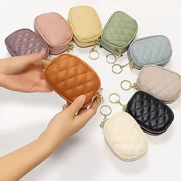 Women Mini Wallet Fashion Leather Female Purse Card Holder Coin Purse Short Wallet Small Purse Zipper Keychain Female Clutch Bag 251204