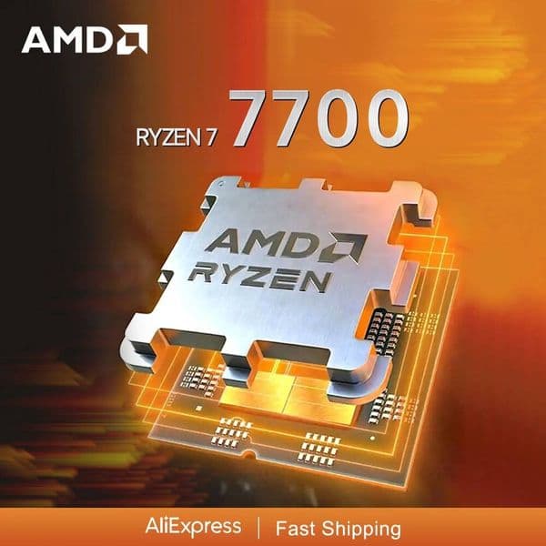 AMD Ryzen 7 7700 8-Core 16-Thread Gaming CPU Processor 38GHz 40MB Cache Socket AM5 New R7 7700 100-000000592 but no Cooler thumbnail 2
