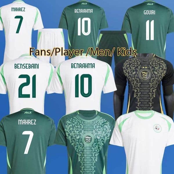 2024 2025 Algerie Soccer Jersey Maillot Algeria MANDI AOUAR 2026 BENNACER Football Shirt Kits BENRAHMA 24 25 BENZIA Uniforms BENSEBAINI AMOURA Men Kids Jersey