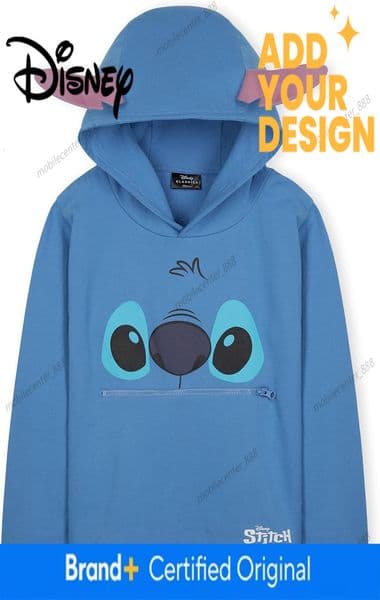 Disney custom for Girls Teens Soft Hooded Sweatshirt Warm Pullover Sweater Activewear Sports Youth Hoodie Stitch Gifts