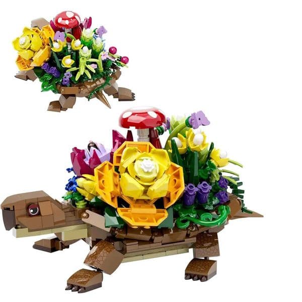510pcs Turtle Planter Flower Pots Model Kit Animal Planter Building Blocks Flower Pots Bricks Toys for Children Birthday Gifts W251208