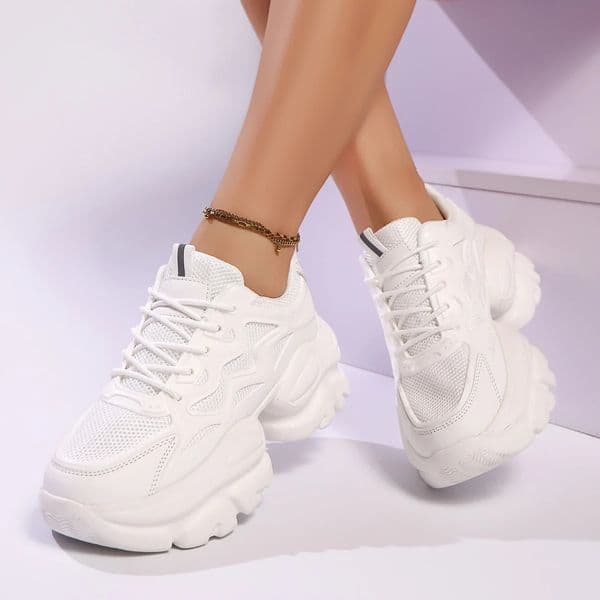 Womens Solid Color Lightweight Non-Slip Shoes Increased Height and Thickened Soles All-Season Casual and Formal-Style Daily Shoes Parties Offices 251205