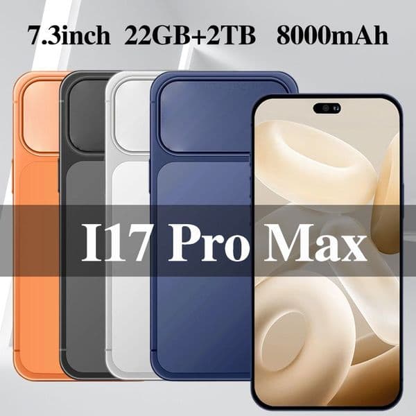 New Phone I17 Pro Max telephone 16GB+2TB 5G Unlock Mobile Phone Face ID HD Full touch screen Camera HD Display Android Phone cellphone Sealed Box