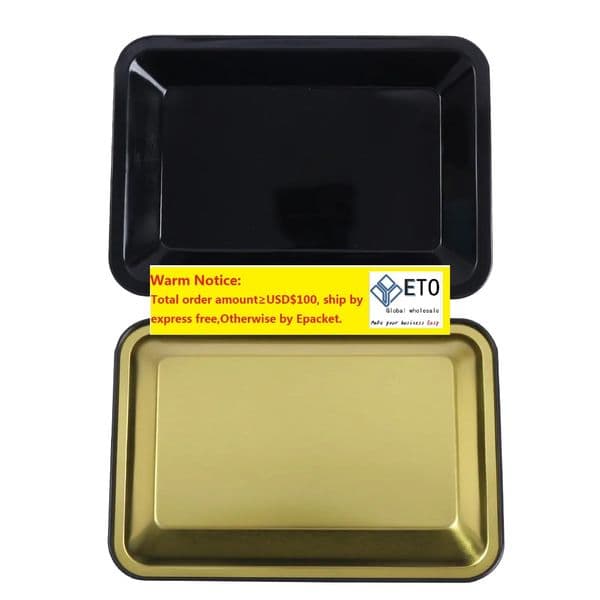 DIY Rolling Tray Metal Cigarette Smoking Rolling Tray Herb Tobacco Tinplate Plate Discs Smoke Cigarette Paper Tray ZZ