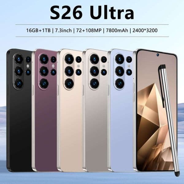 Cross-Border Mobile Phone S26 Ultra 3+32Gb 7.3Inch TK Hot Sale Real 4G Android 15 Smartphone