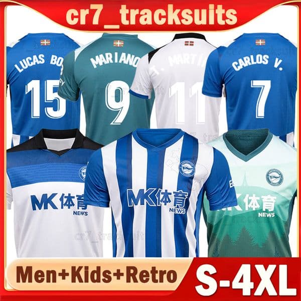 XXXL 4XL 2025 26 Deportivo Alaves Soccer Jerseys CARLOS V. LUCAS BOYE MARIANO T. MARTINEZ Men Uniforms 25 2026 DENIS Retro 1998 99 2000 03 2011 Football Shirts kids kits