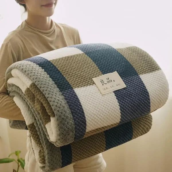 Knit Blanket Throw Soft Chenille Yarn Knitted Blanket Machine Washable Crochet Handmade Knit Throw Blanket for Couch Bed 251204BJ