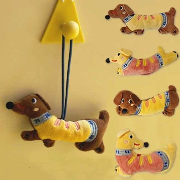Kawaii Dachshund Plush Keychain Cartoon Stuffed Puppy Keychains Pendant Backpack Charm Lovely Bag Hanging Decoration Kid GiftsXJ251208
