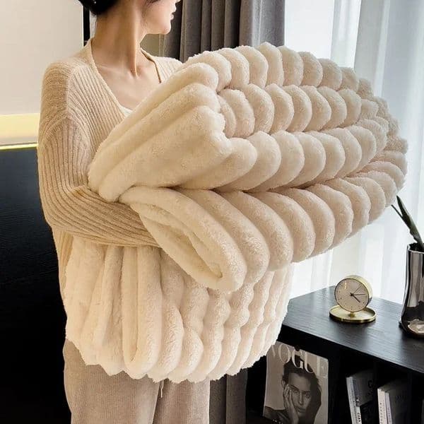 Solid Color Thickened Wide Striped Multifunctional Blanket Can Be Used As Bed Sheet Cover Blanket Nap Blanket Pet Blanket 251204BJ